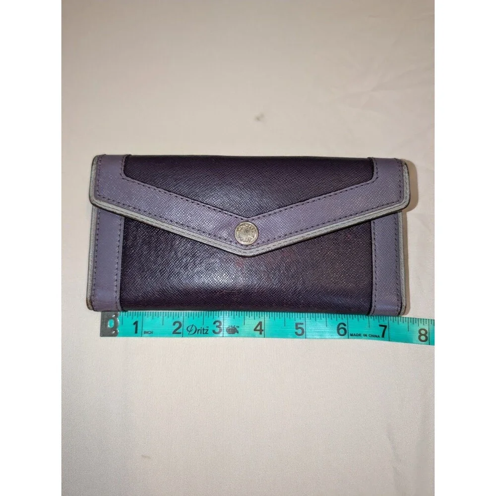 Michael Kors Purple/Gray Checkbook Wallet